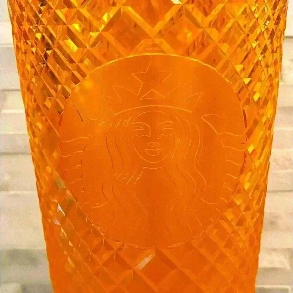 Starbucks NWT 2022 Mango Ombré‎ Jeweled Venti Cold Cup